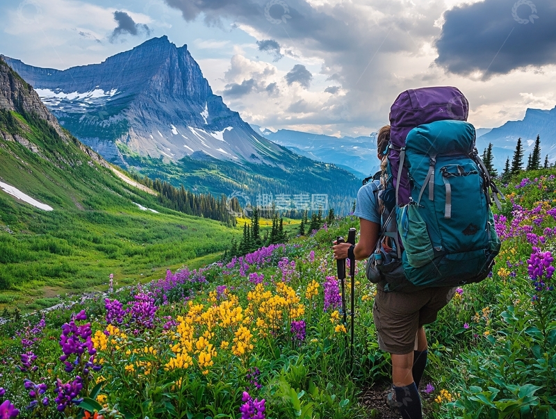 高清大图下载【趣麦麦图】徒步旅游爱好者