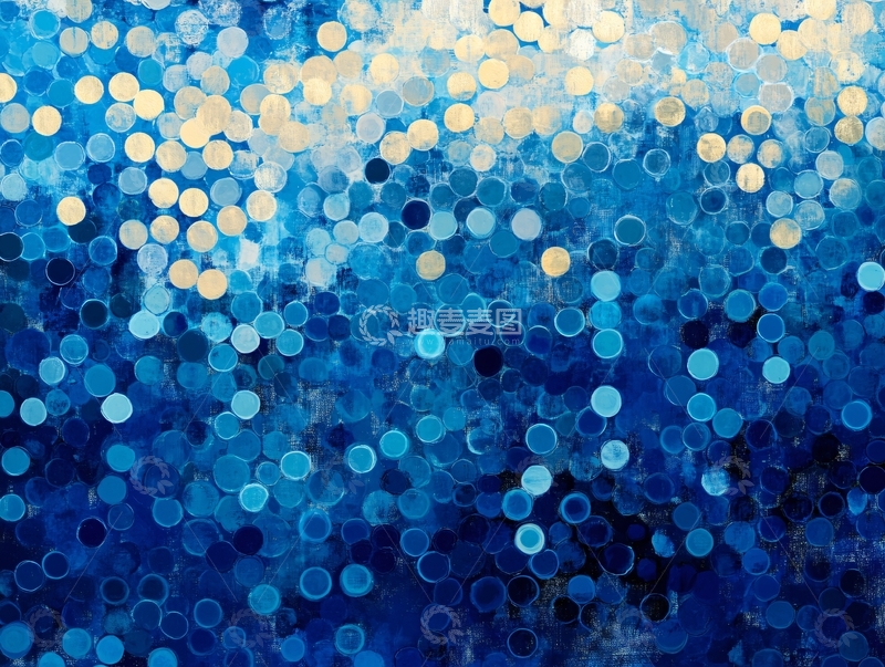 高清大图下载【趣麦麦图】蓝色圆点虚化背景