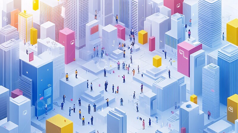 高清大图下载【趣麦麦图】社交媒体与城市生活2