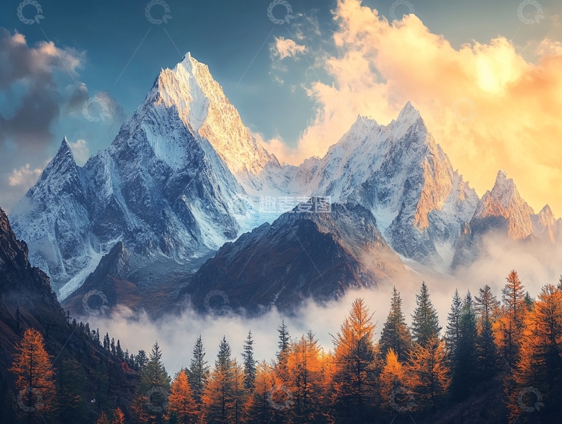 高清大图下载【趣麦麦图】暖调山水风景37