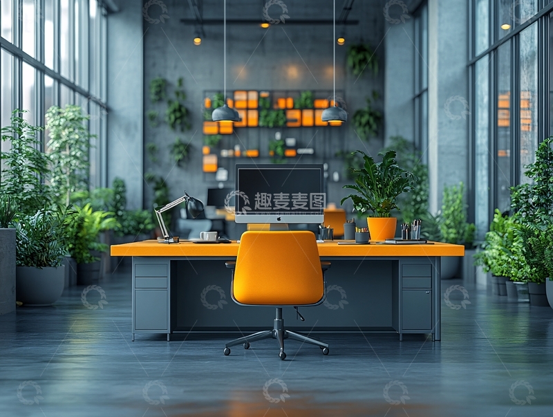 高清大图下载【趣麦麦图】工作场所绿化2