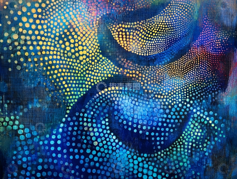 高清大图下载【趣麦麦图】抽象艺术灵动圆点