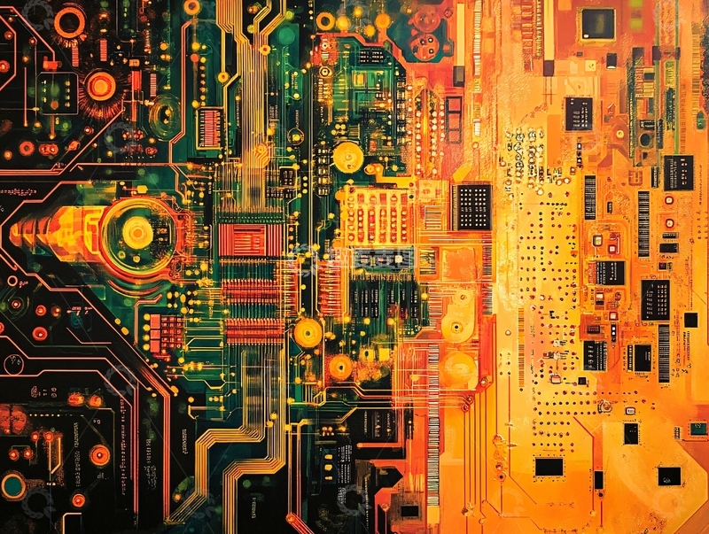 高清大图下载【趣麦麦图】半导体芯片设计