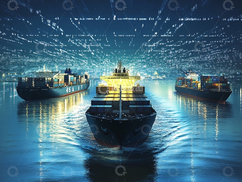 高清大图下载【趣麦麦图】智能航运