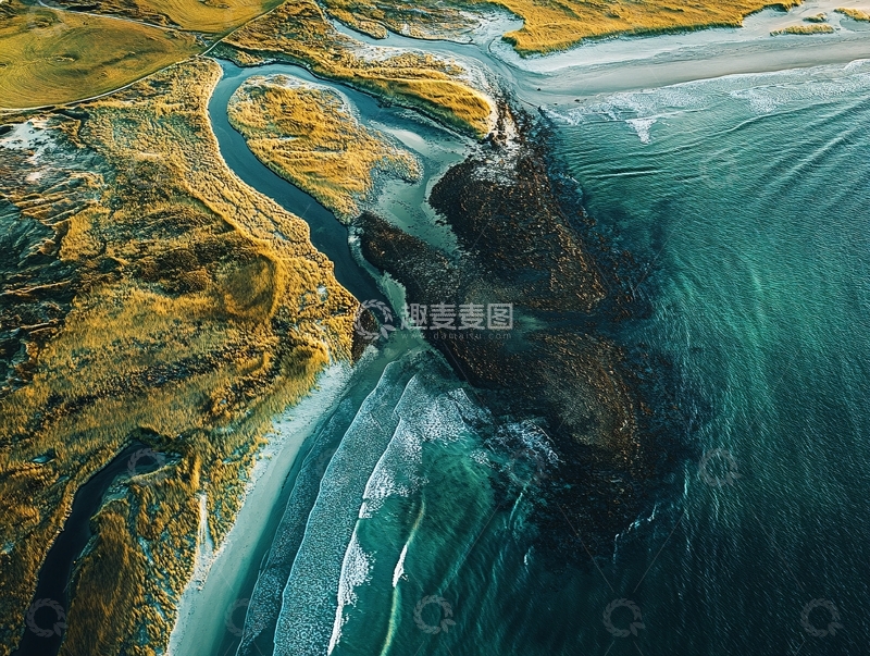 高清大图下载【趣麦麦图】色林错航拍