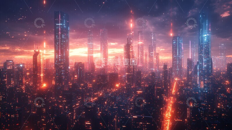 高清大图下载【趣麦麦图】全息设备互联城市1