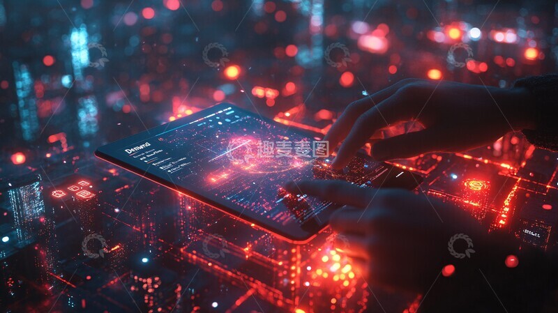 高清大图下载【趣麦麦图】智能城市数据流1