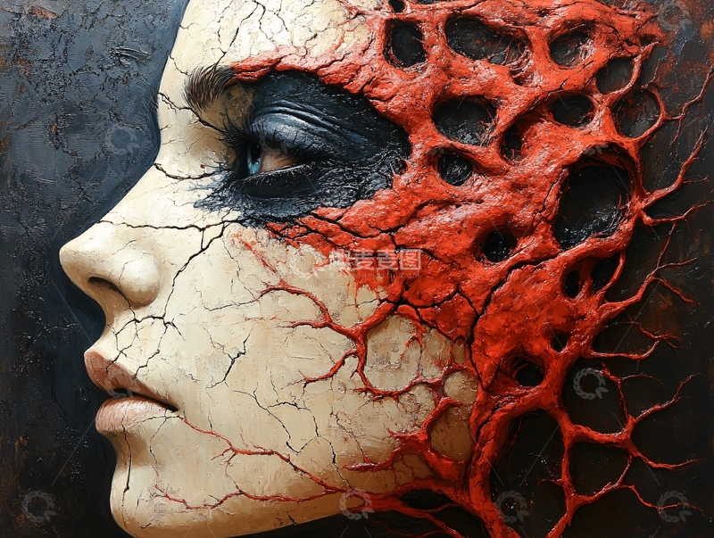 高清大图下载【趣麦麦图】人面网纹1