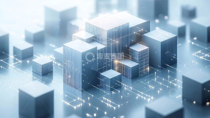 高清大图下载【趣麦麦图】都市金融科技构架3