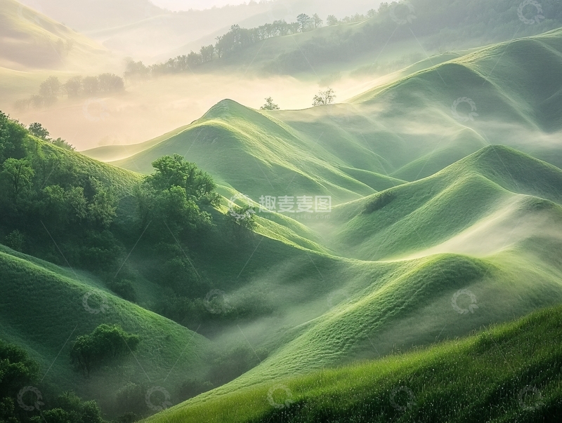 高清大图下载【趣麦麦图】朦胧感田园风景6