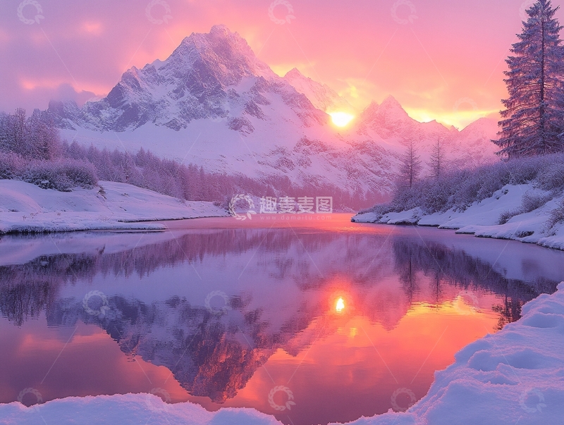 高清大图下载【趣麦麦图】暖调山水风景38