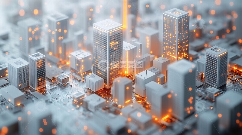 高清大图下载【趣麦麦图】都市金融科技构架