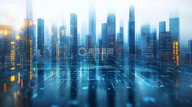 高清大图下载【趣麦麦图】玻璃建筑数据展示1