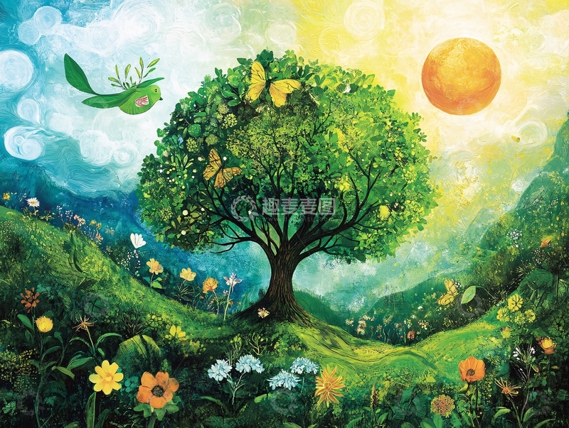 高清大图下载【趣麦麦图】魔法森林插画3