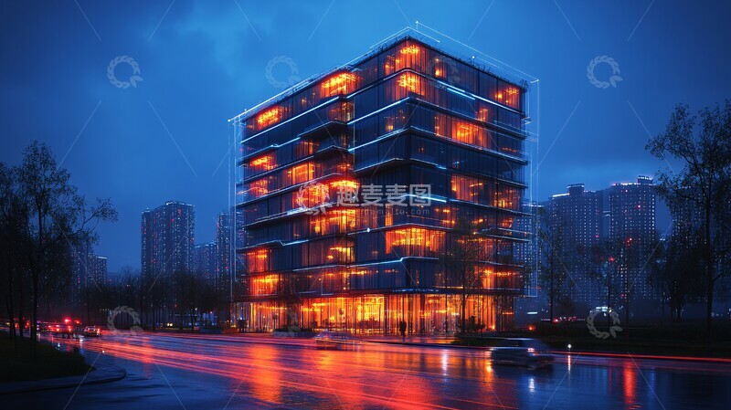 高清大图下载【趣麦麦图】蓝牙连接建筑