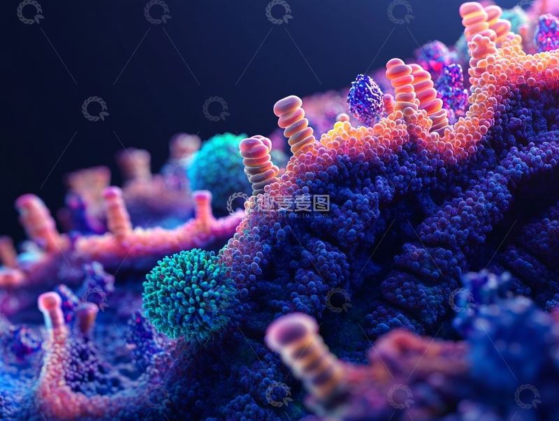 高清大图下载【趣麦麦图】病毒微生物素材4