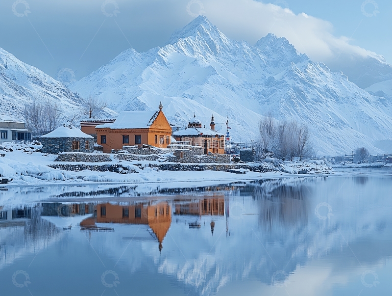 高清大图下载【趣麦麦图】雪域光影