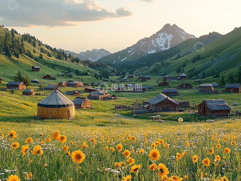 高清大图下载【趣麦麦图】哈萨克牧民区