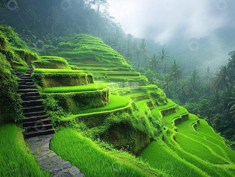 高清大图下载【趣麦麦图】梯田图片素材下载