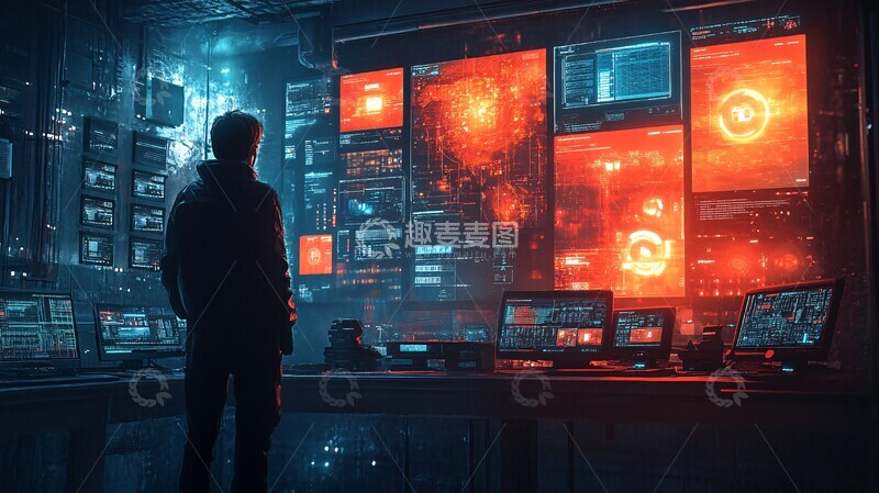 高清大图下载【趣麦麦图】科技与安全交融1