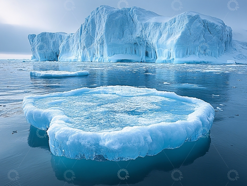 高清大图下载【趣麦麦图】浮冰手绘素材1