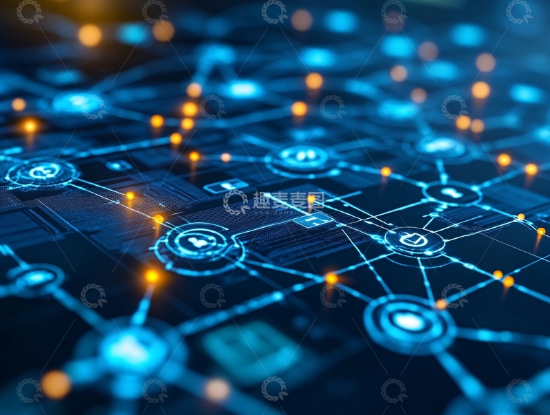 高清大图下载【趣麦麦图】区块链物联网