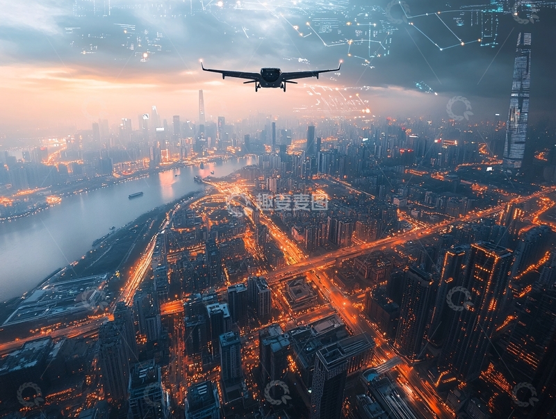 高清大图下载【趣麦麦图】航怕城市