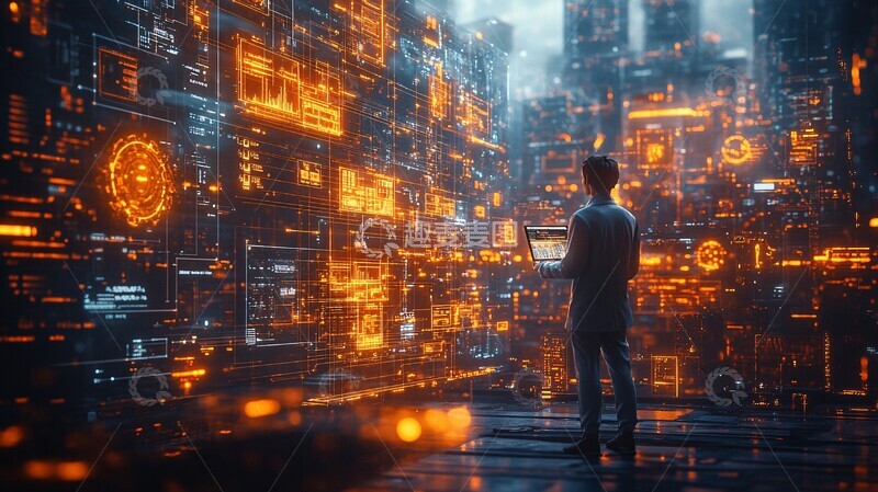 高清大图下载【趣麦麦图】智慧城市三产业3