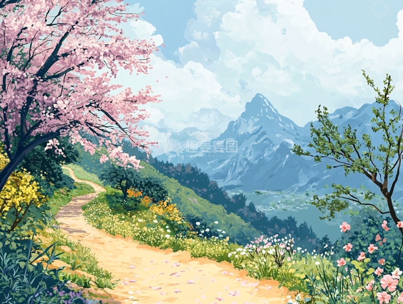 高清大图下载【趣麦麦图】插画唯美风景8