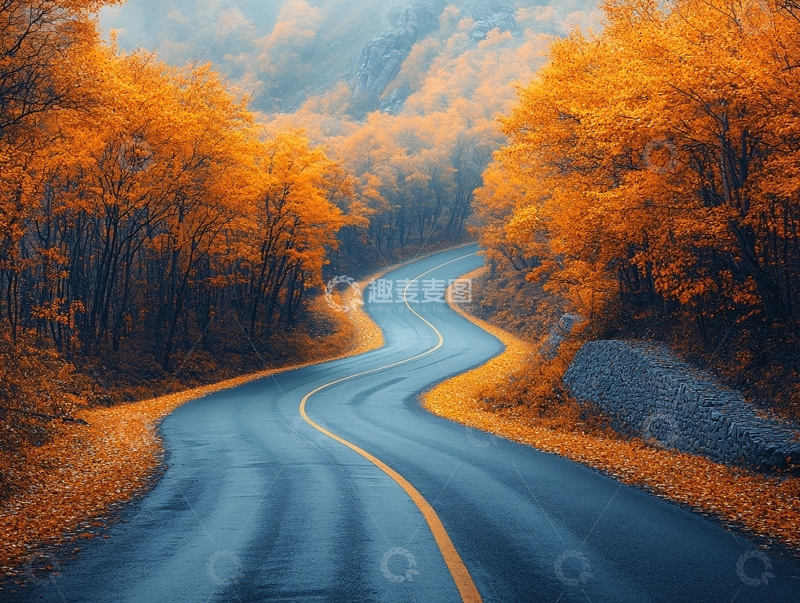 高清大图下载【趣麦麦图】意境直道