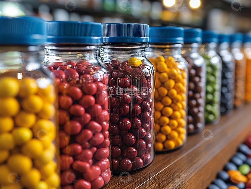 高清大图下载【趣麦麦图】糖果店诱人的糖果1