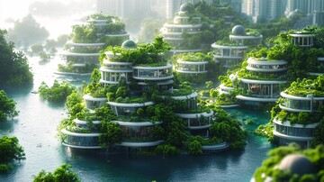 智慧城市地球建筑1