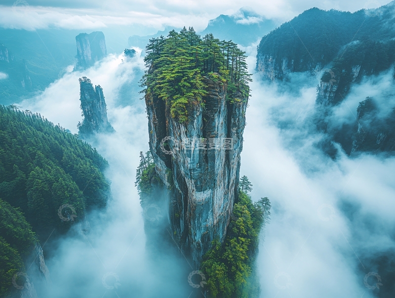 高清大图下载【趣麦麦图】峻拔奇幻