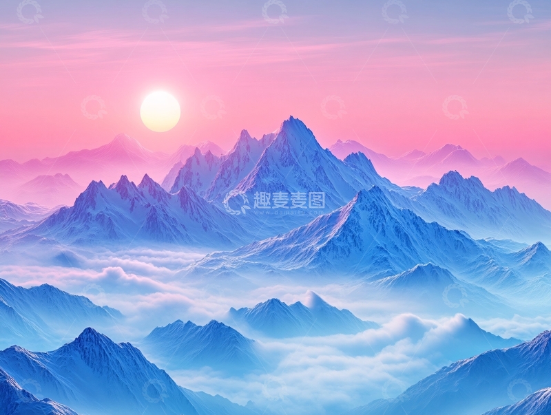 高清大图下载【趣麦麦图】云海山脉18