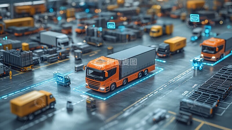 高清大图下载【趣麦麦图】车队管理系统示意图1