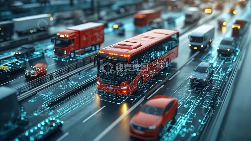 高清大图下载【趣麦麦图】车队管理系统示意图