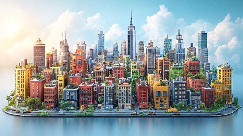 高清大图下载【趣麦麦图】智能城市背景图