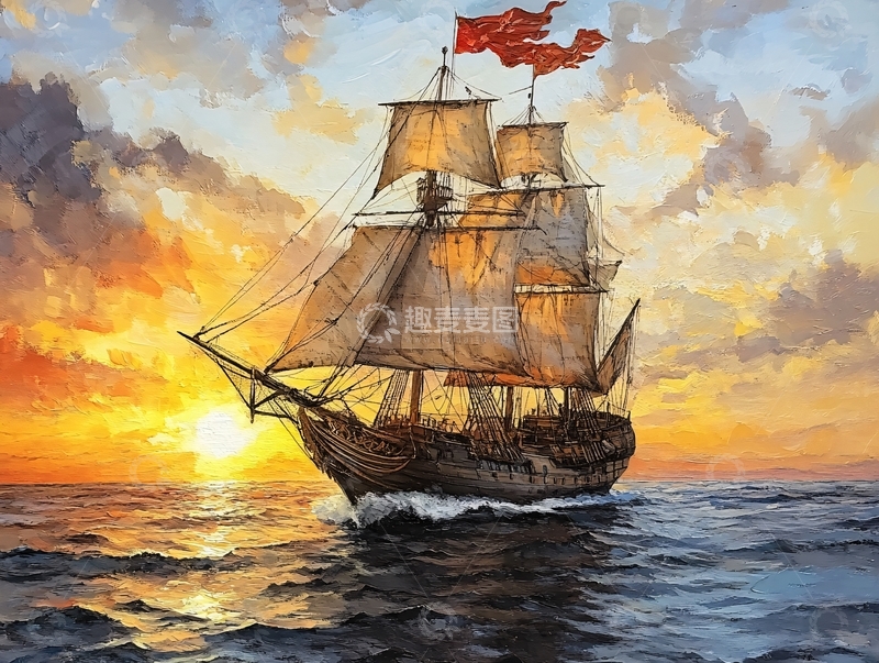 高清大图下载【趣麦麦图】扬帆启航高清画15