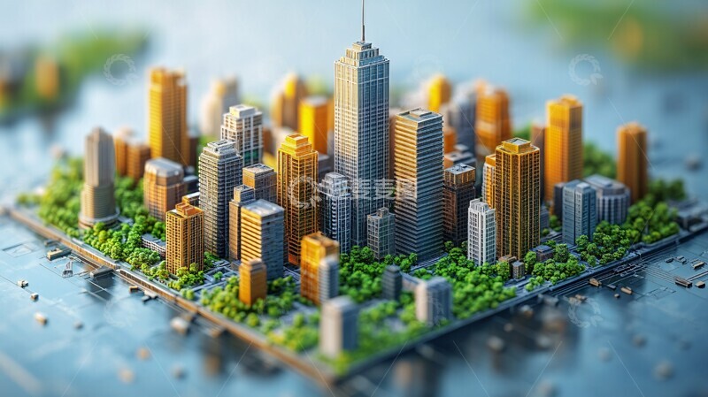 高清大图下载【趣麦麦图】智能城市背景图1