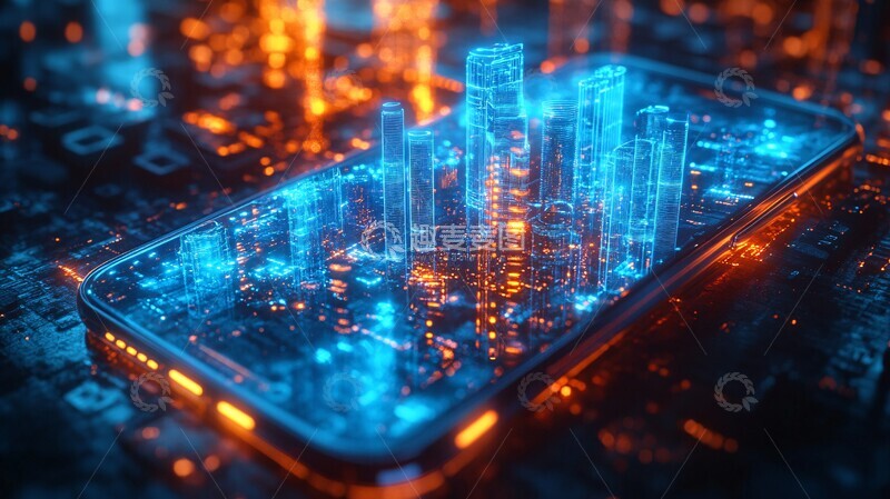 高清大图下载【趣麦麦图】未来城市投影1