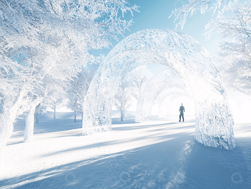 高清大图下载【趣麦麦图】冰雕拱门