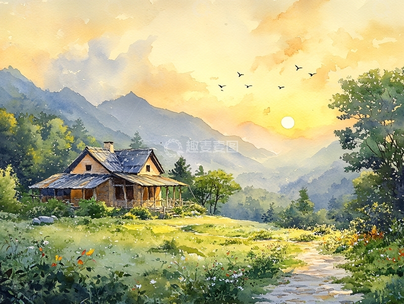 高清大图下载【趣麦麦图】插画唯美风景9