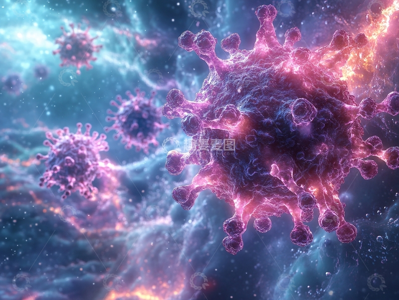 高清大图下载【趣麦麦图】新冠病毒素材1