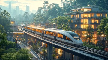 高铁站周边景观