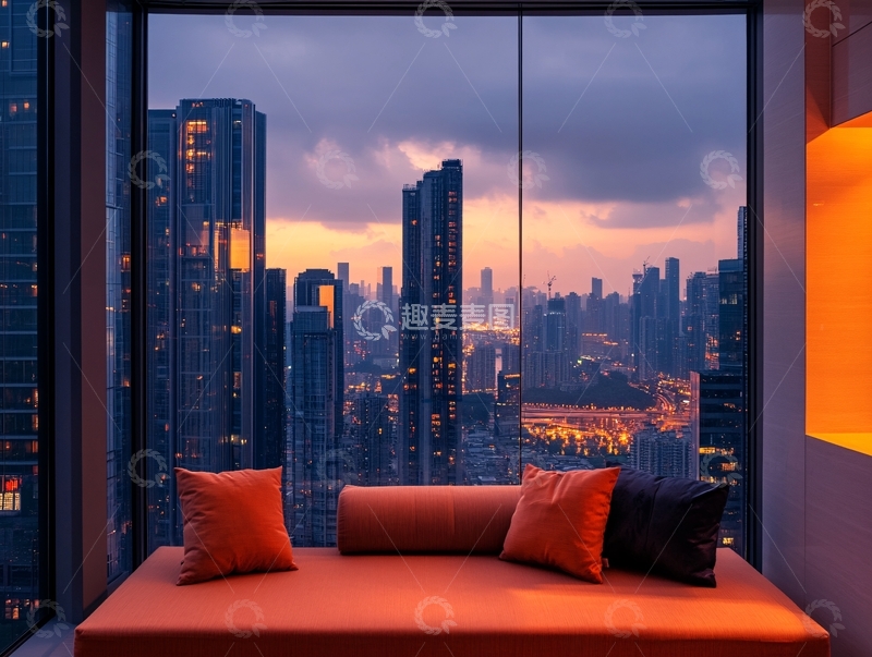 高清大图下载【趣麦麦图】高楼休闲区10