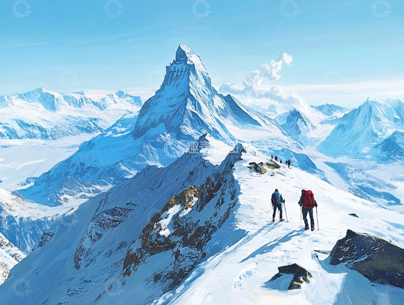 高清大图下载【趣麦麦图】登峰造极背景22