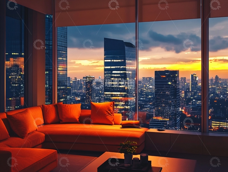 高清大图下载【趣麦麦图】高楼休闲区9