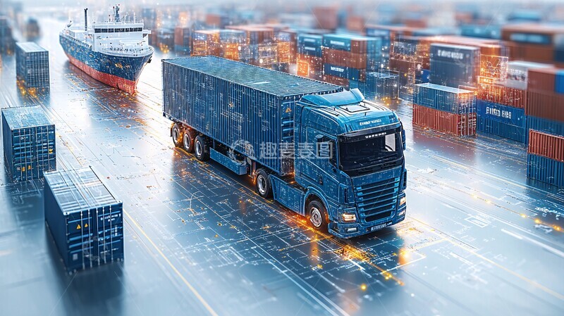 高清大图下载【趣麦麦图】物流科技展示1