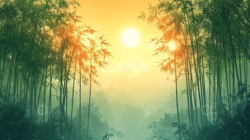 高清大图下载【趣麦麦图】竹林纤细摇曳3