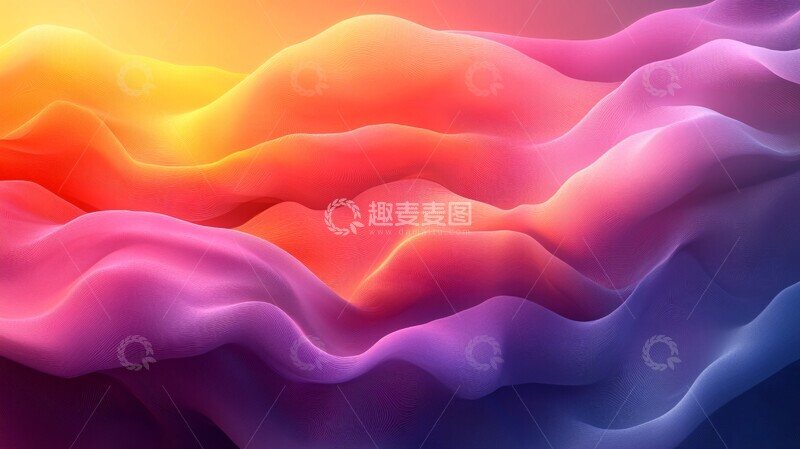 高清大图下载【趣麦麦图】数字波纹渐变背景3